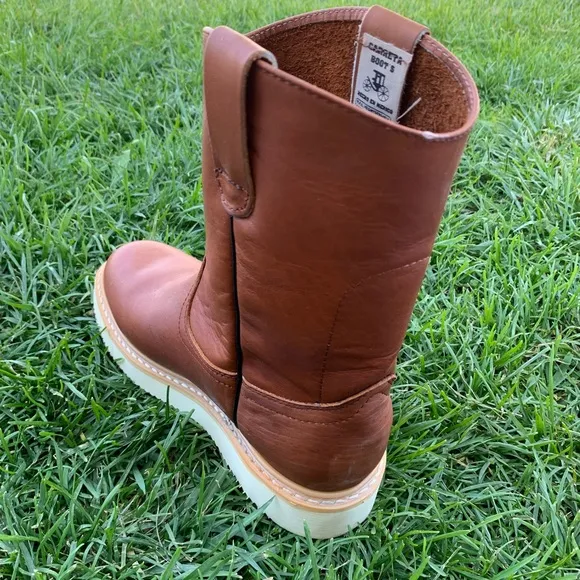 Men’s LIGHT WEIGHT LEATHER work pull on work boots BOTA DE TRABAJO  315
