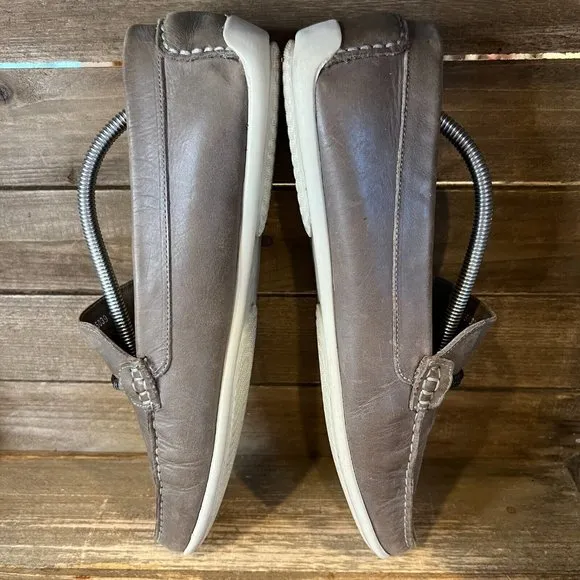 Mens Mercanti Fiorentini 15039 Gray Leather Slip On Casual Shoes Loafers Size 12