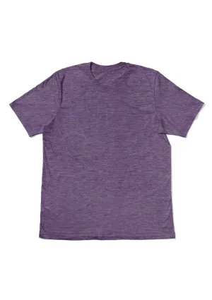 Men’s Purple Triblend Crew Neck T-Shirt