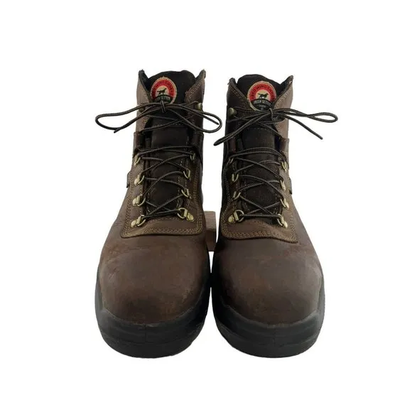 Men's Red Wing Irish Setter Ely Brown Leather Steel Toe Work Boots Size 12 D