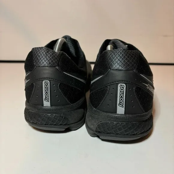 Men's Saucony Ride 9 Reflex Black Gray Running Shoes US 12.5 Athletic Sneakers