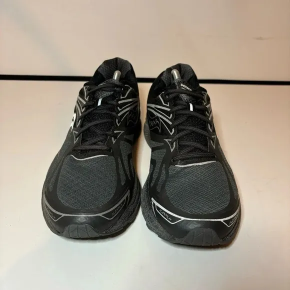 Men's Saucony Ride 9 Reflex Black Gray Running Shoes US 12.5 Athletic Sneakers