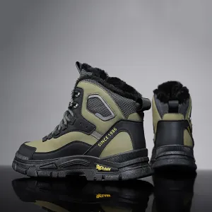 Men’s Winter 2025 High-Cut Sneakers – Thick Soled, Wear-Resistant Outdoor Workwear Boots
