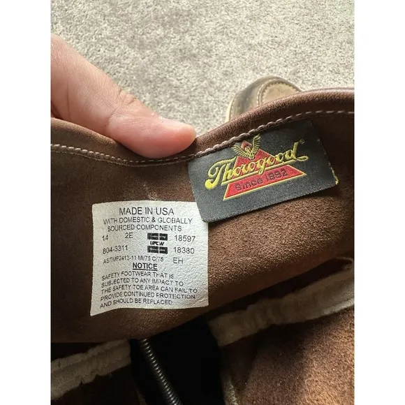 Mens Work Boots Steel Toe Work Boots Thorogood 804-3311, Streetwear Size US 14