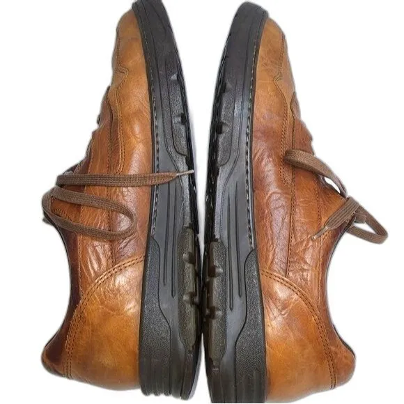 Mephisto Brown Leather Lace Up Casual Sports Shoes Size 11.5