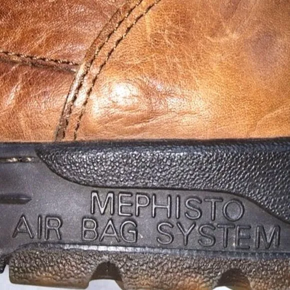 Mephisto Brown Leather Lace Up Casual Sports Shoes Size 11.5