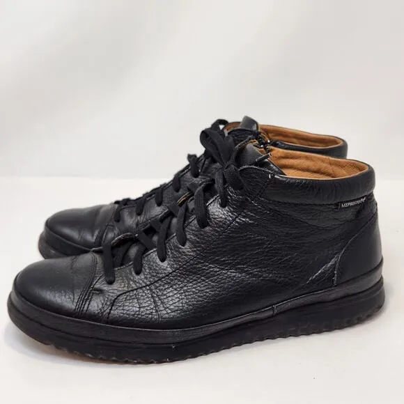 Mephisto Men Trevor Black Leather Ankle Boot Sneaker Size 10 Lace Up Zip Casual