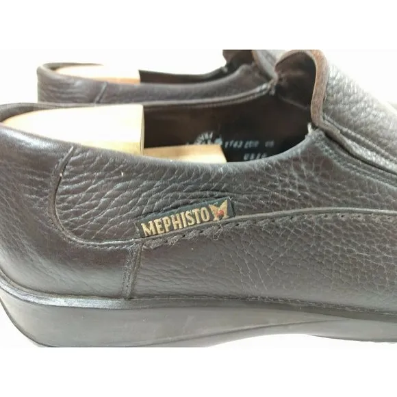 Mephisto Mens Air Jet Brown Pebble Loafers 10