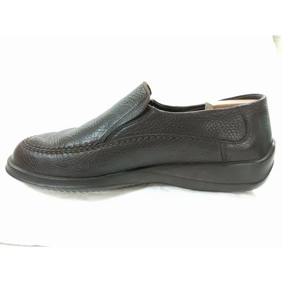 Mephisto Mens Air Jet Brown Pebble Loafers 10