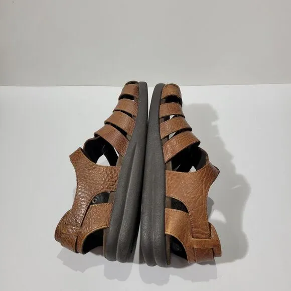 Mephisto Sam Mens Leather Fisherman Sandals Brown Sz 45 USA 11