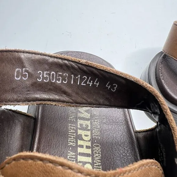 Mephisto Sandals Men sz 9 43 Fishing Brown Desert Self fasteners hook and loop