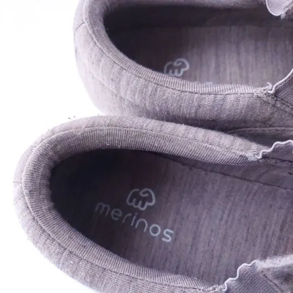 Merinos Sand Gray Wool Blend Slip On Shoes Men's Sz 12