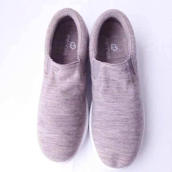 Merinos Sand Gray Wool Blend Slip On Shoes Men's Sz 12