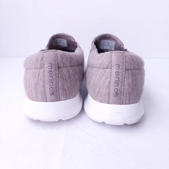 Merinos Sand Gray Wool Blend Slip On Shoes Men's Sz 12