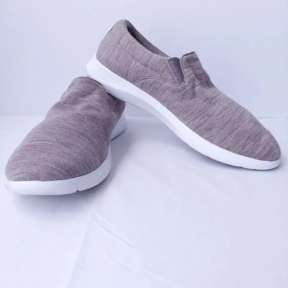 Merinos Sand Gray Wool Blend Slip On Shoes Men's Sz 12