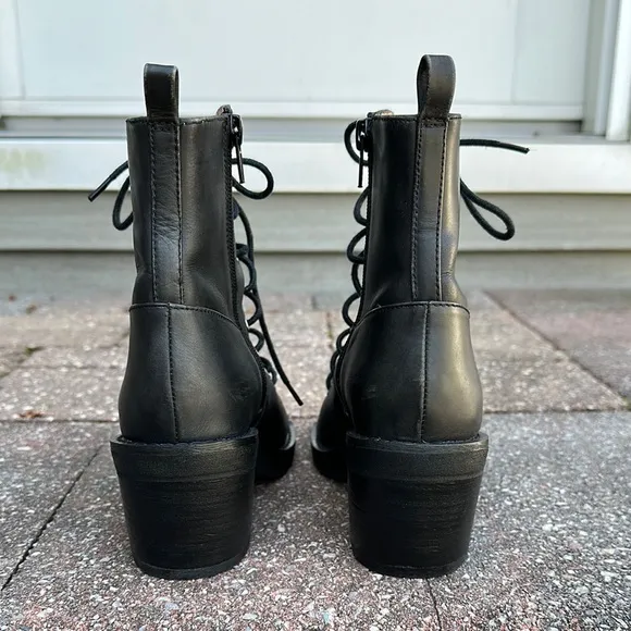Meriwidow Corset Lace Up Open Toe Bootie Boots