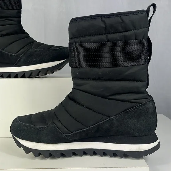 MERRELL Alpine Tall Strap Polar Waterproof Boots in Black.