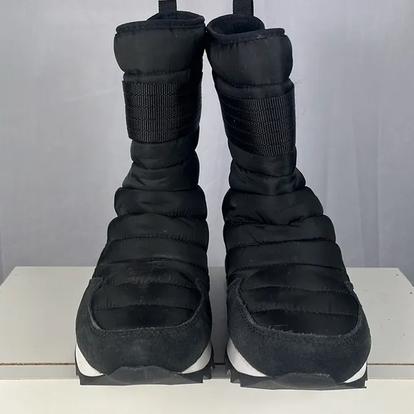 MERRELL Alpine Tall Strap Polar Waterproof Boots in Black.