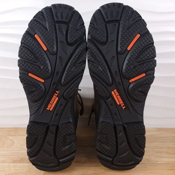 Merrell Boots Mens‎ Espresso Strongfield 6&quot; Composite Toe Waterproof Work Hiker