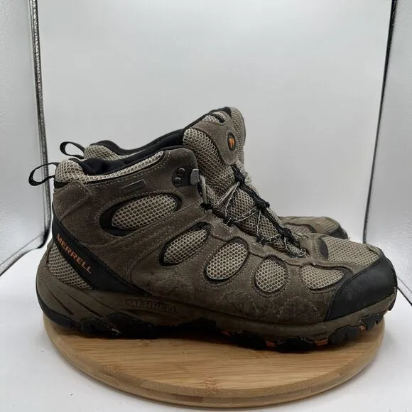 Merrell Brindle Mens Size 13 Brown Vent Mid Waterproof Hiking Boots J160976C