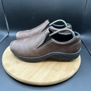 Merrell Jungle Mac Mens Size 9.5 Shoes Mahogany Leather Slip On Loafer J63883