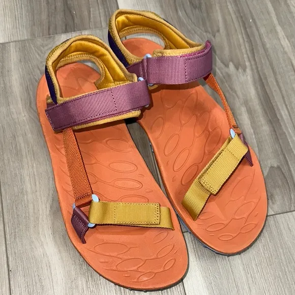 Merrell kahuna web apricot orange women’s sandals vibram sole size 11