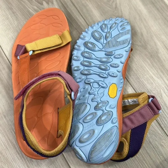 Merrell kahuna web apricot orange women’s sandals vibram sole size 11
