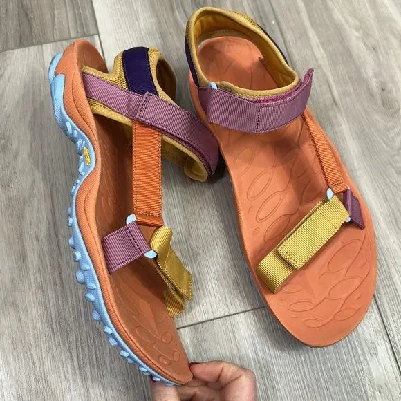 Merrell kahuna web apricot orange women’s sandals vibram sole size 11