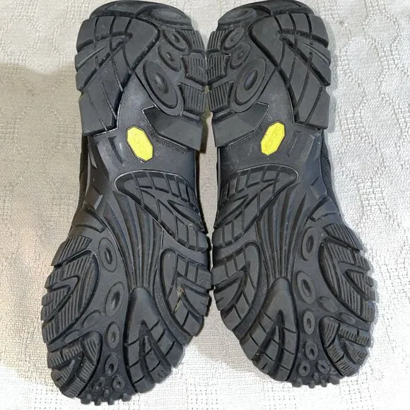 Merrell Men’s Hiking Boots Size 13 M Black Leather Outdoors Rugged Athleisure