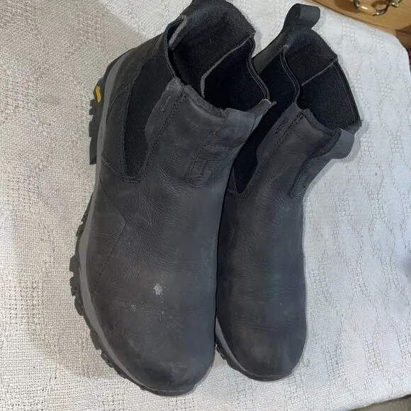 Merrell Men’s Hiking Boots Size 13 M Black Leather Outdoors Rugged Athleisure