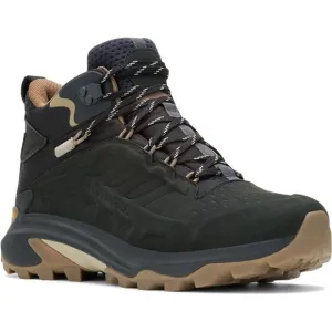 Merrell Mens Moab Speed 2 Leather Mid Hiking Boots US 14 M Black Waterproof EUC