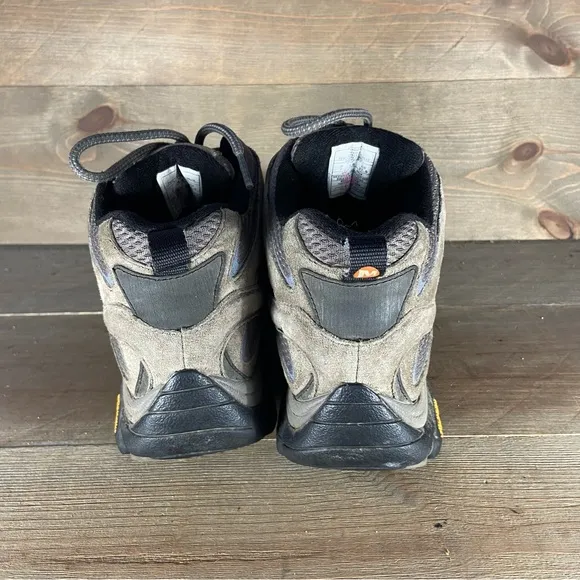 Merrell Moab 2 mid Womens size 7 boots gray blue waterproof athletic hiking shoe