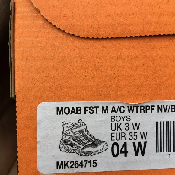 Merrell Moab FST II Big Kids Hiking Boots Size 4W