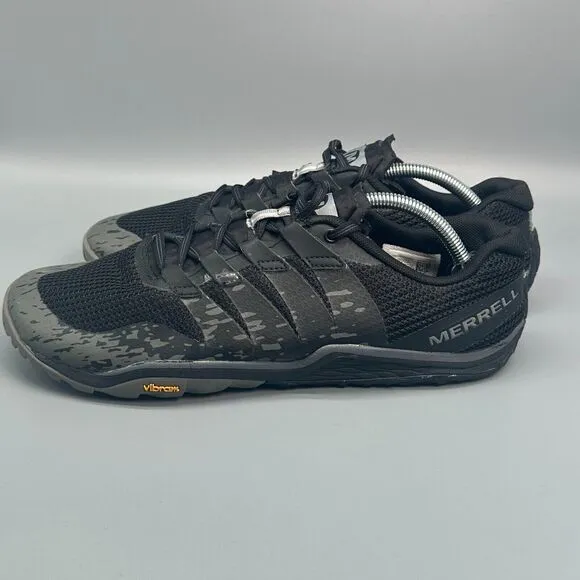 Merrell Trail Glove 5 Men's 10.5 Black Athletic Shoes Lace Low Barefoot Sneakers