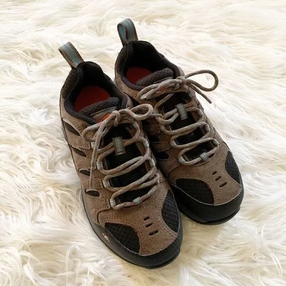 Merrell Womens Work Boots Brown Black Leather Waterproof Lace Up 5 New