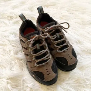 Merrell Womens Work Boots Brown Black Leather Waterproof Lace Up 5 New