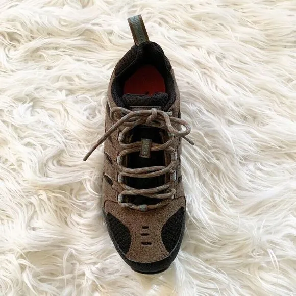 Merrell Womens Work Boots Brown Black Leather Waterproof Lace Up 5 New