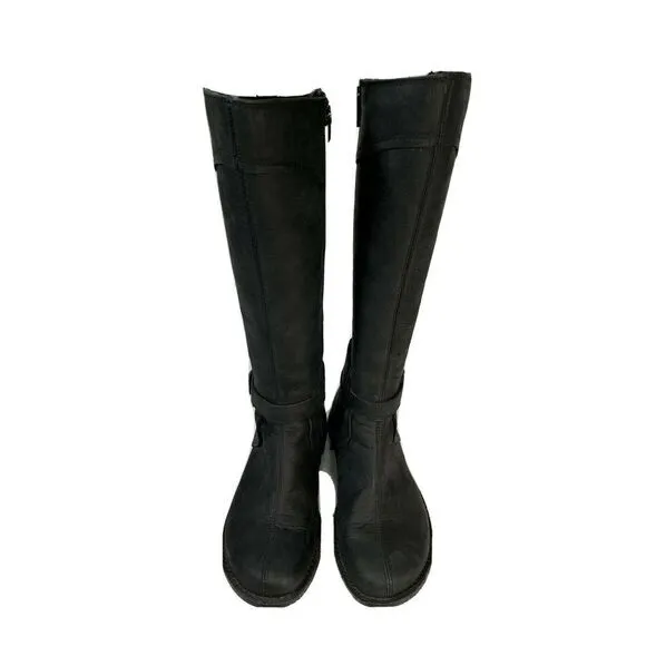 Merrell Womens Size 5 US Black Captiva Buckle-up Waterproof Boots Tall Lined Zip