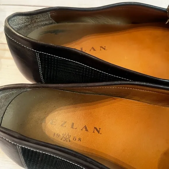Mezlan &quot;Salinas&quot; 7053 Black Suede Sz 10 Burnished Calfskin Horsebit Loafer