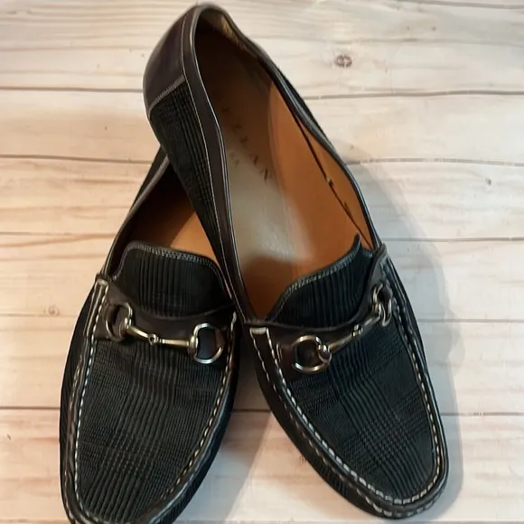 Mezlan &quot;Salinas&quot; 7053 Black Suede Sz 10 Burnished Calfskin Horsebit Loafer