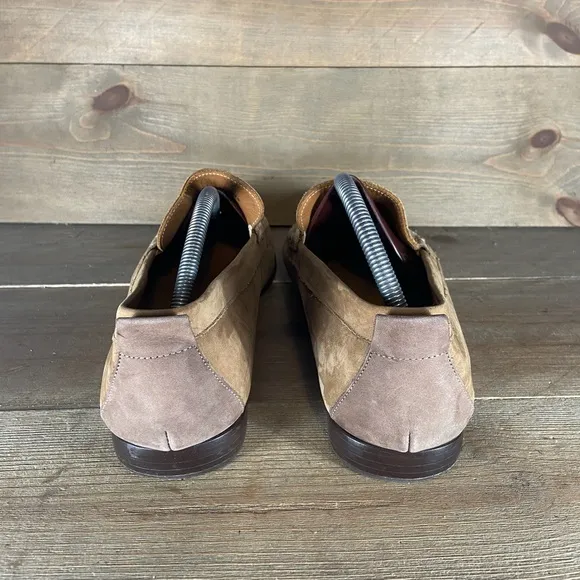 mezlan mens size 11 shoes brown leather slip on comfort loafers