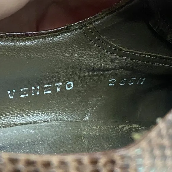 Mezlan Veneto Genuine Lizard Derby Square Toe Casual Dress Shoes