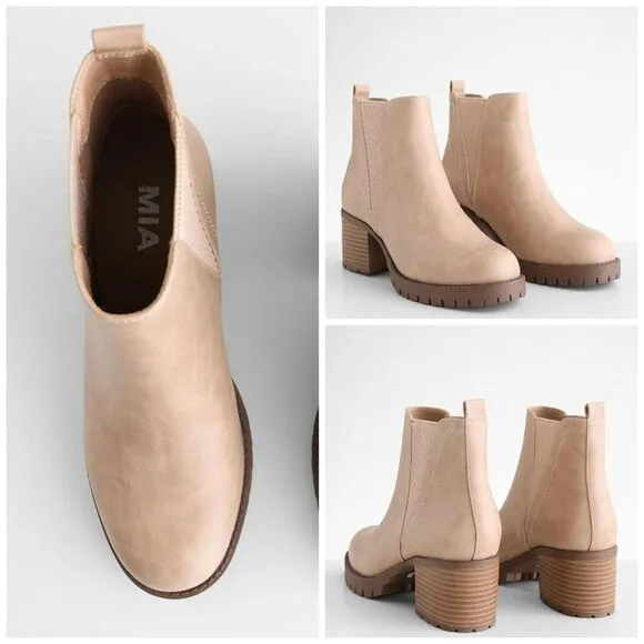 MIA Lylith Chelsea Lug Ankle Boot  Size 10