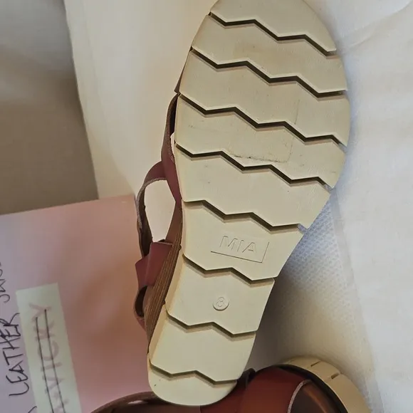 MIA Women's Brown Leather Sandals