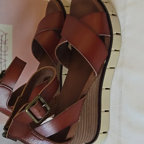 MIA Women's Brown Leather Sandals