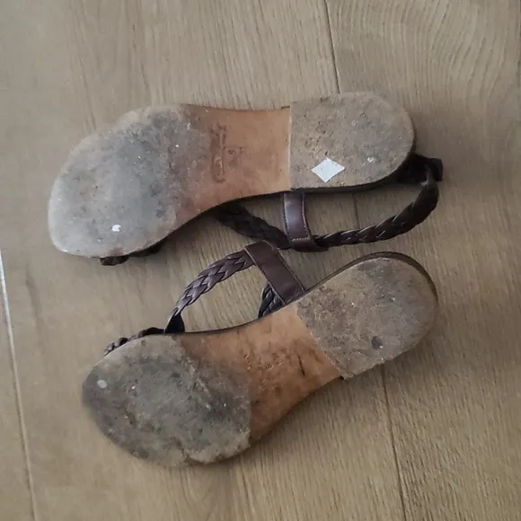 Michael Kors Braided‎ Brown Leather Sandals. Size 6 M