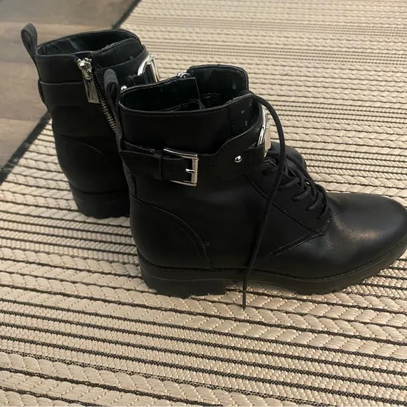 Michael Kors Kincaid Leather Combat Boot
