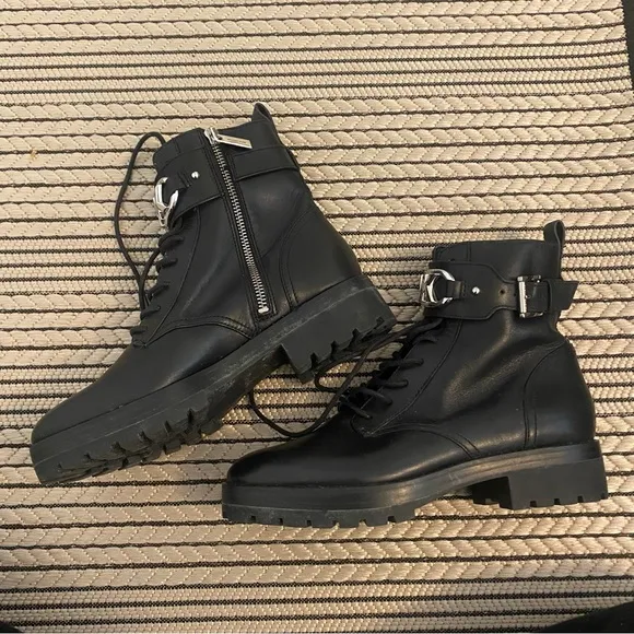Michael Kors Kincaid Leather Combat Boot