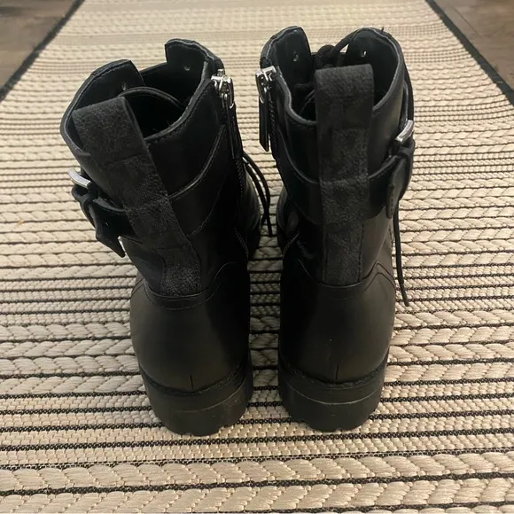 Michael Kors Kincaid Leather Combat Boot