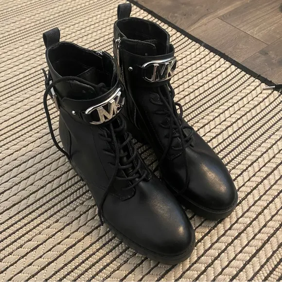 Michael Kors Kincaid Leather Combat Boot